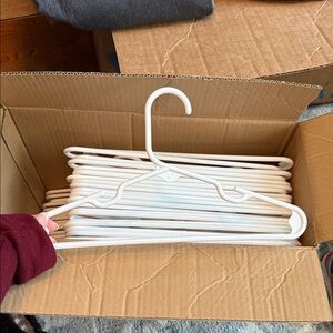 White Plastic kids Clothes Hangers